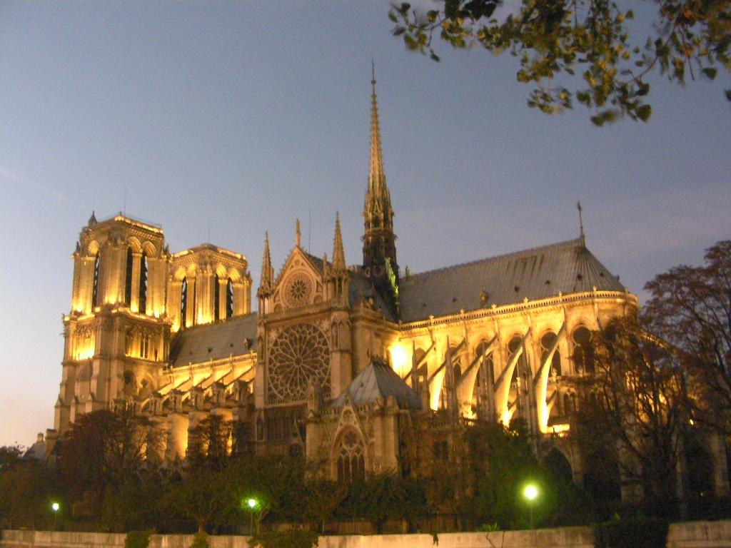 Notre Dame on an October evening